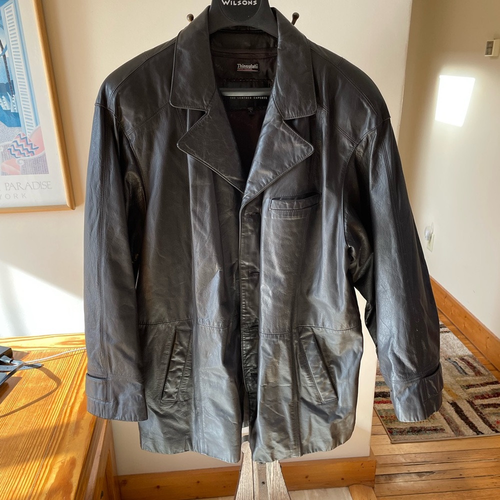 Men’s leather jacket.